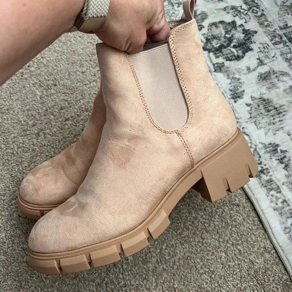 Tan Suede Ankle Boots - Picture 3 of 9